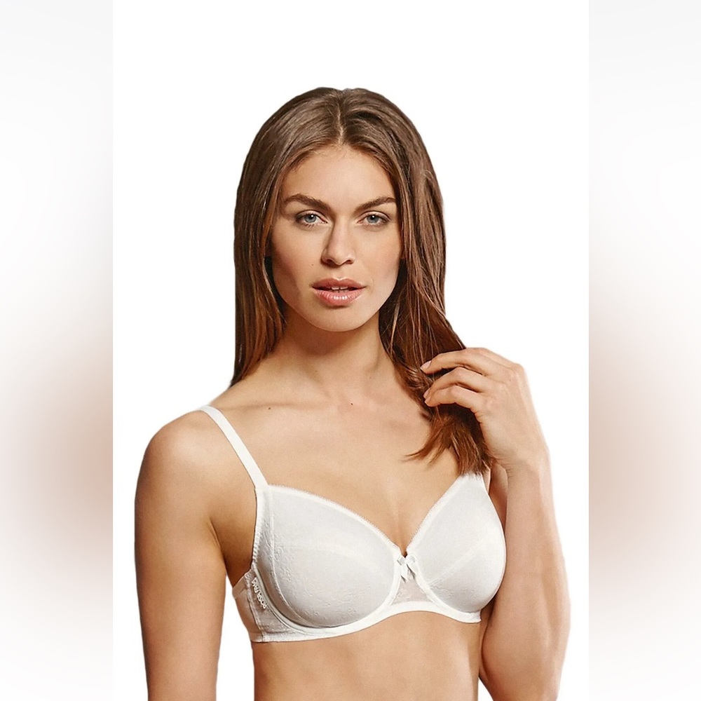 Size 44D Rosa Faia “Fleur” Full Coverage Bra with Underwiring 5653 White LkNw 💕